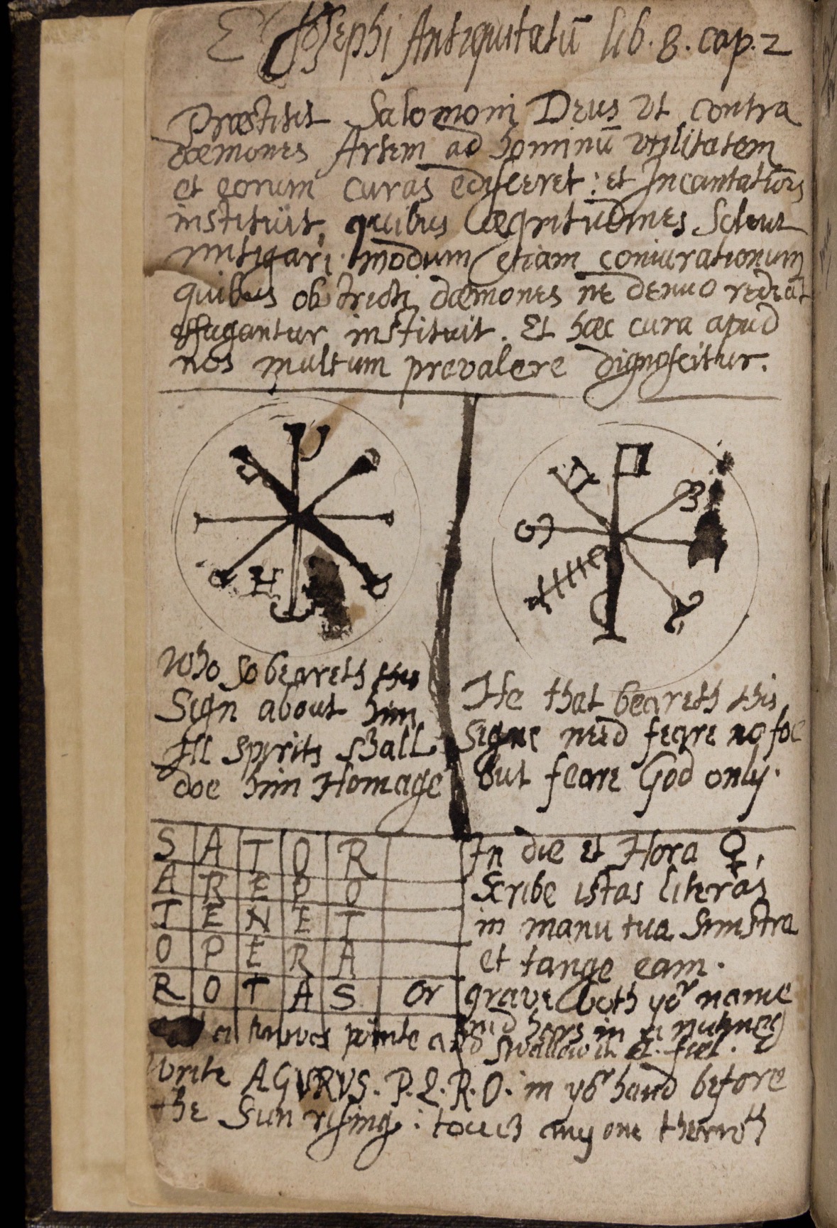 Old handwritten page with mysterious symbols